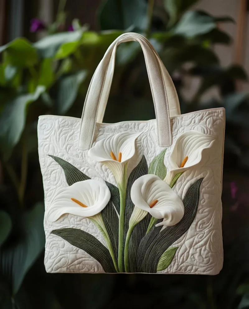 Bolsa Artesanal Acolchoada "Concha Branca"
